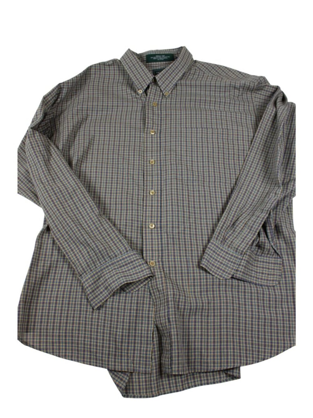 Carl Michaels XXL Wrinkle-Free Plaid Button-Up Shirt Mens Long Sleeve